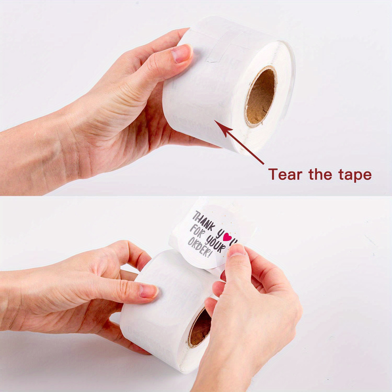 500pcs 1inch/2.5mm For Your Order Stickers Roll Retro Adhesive Thank For Packaging, Small Business, Envelopes, Cards, Letters, Boxes