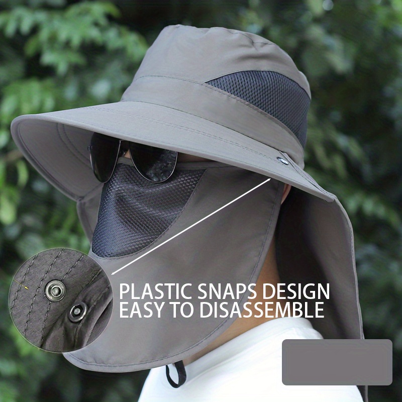 Fishing Hat for Men & Women, Outdoor UV Sun Protection Wide Brim Hat with  Face Cover & Neck Flap 