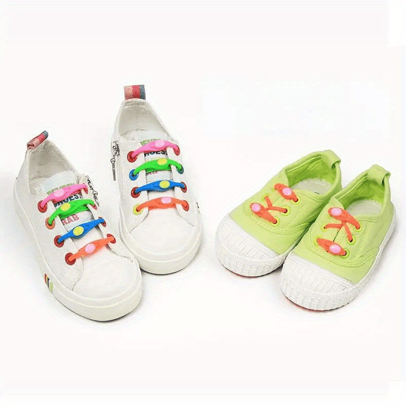 12pcs Vibrant Tie-Free Silicone Elastic Shoelaces - Easy Slip-On, No-Tie Design for Adults, Lightweight & Durable, Ideal for Sneakers & Casual Shoes, Hand Washable, Shoe Accessories