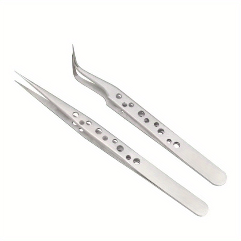 Precision Tweezers Stainless Steel Industrial Tweezers - Temu