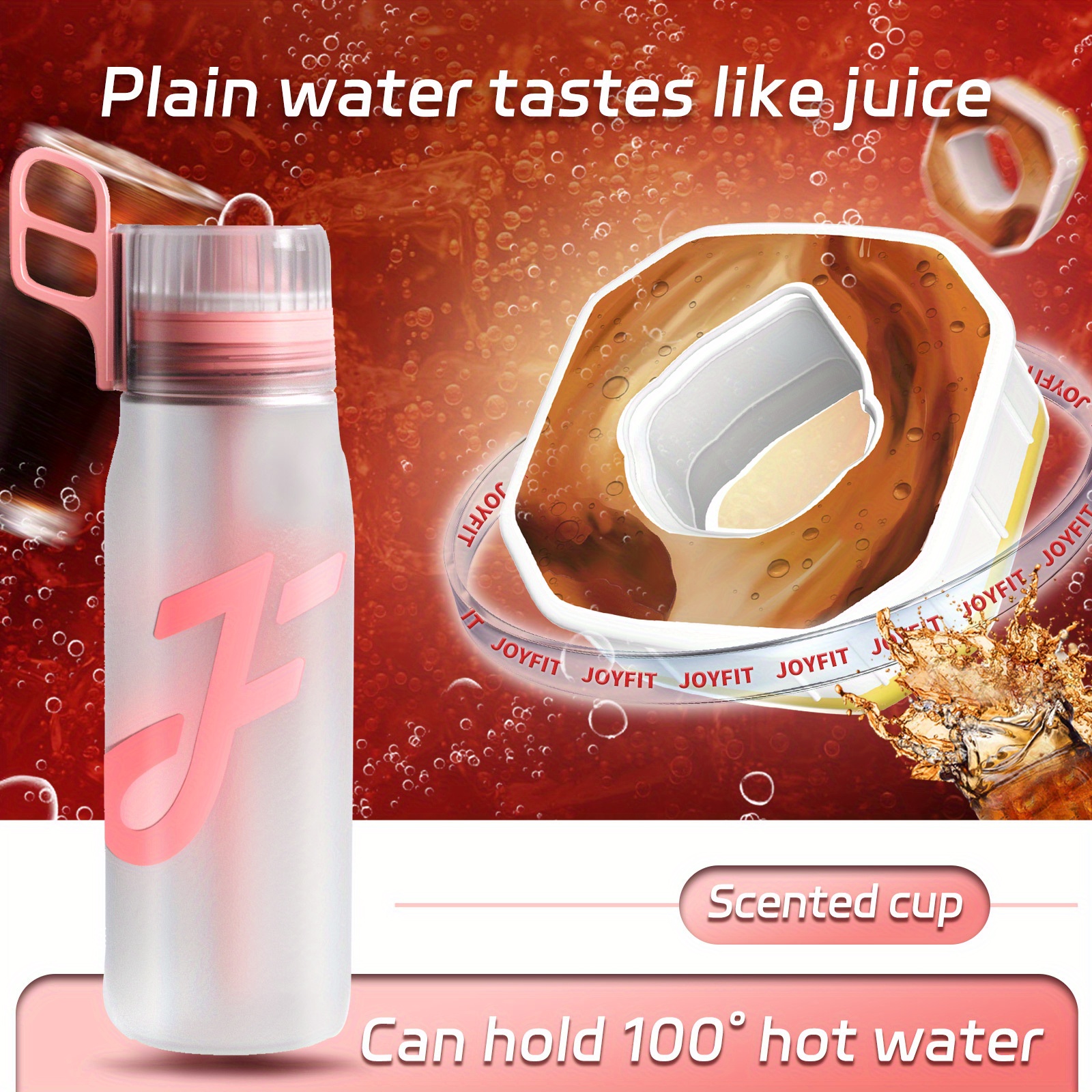 Fruit Fragrance Water Bottle,scent Water Cup Flavor Pods Sports