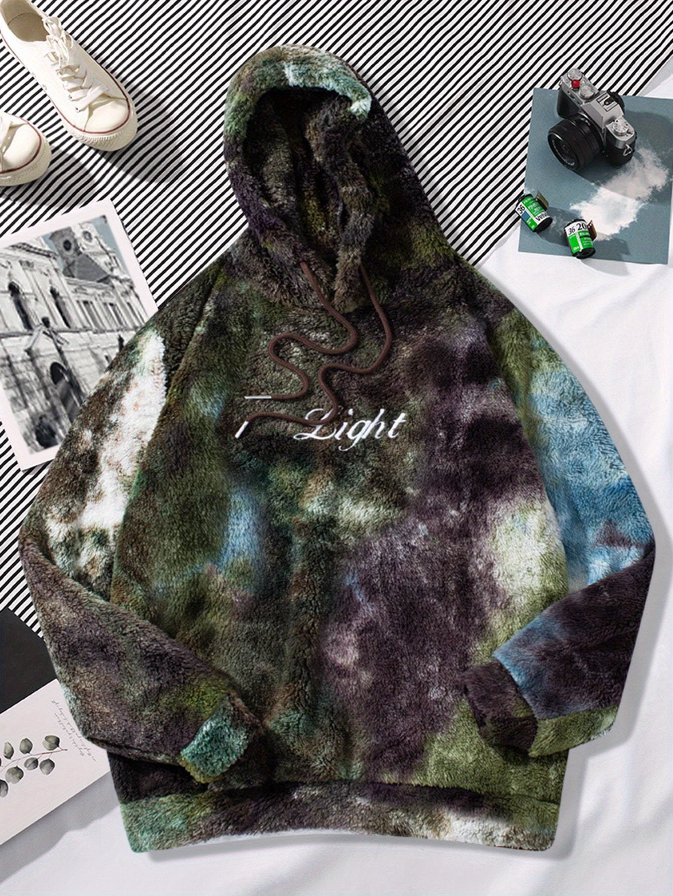 Cool Fluffy Snuddie Hoodies For Men, Men's Casual Fuzzy Fleece Pullover  Hooded Sweatshirt Streetwear For Winter Fall, As Gifts