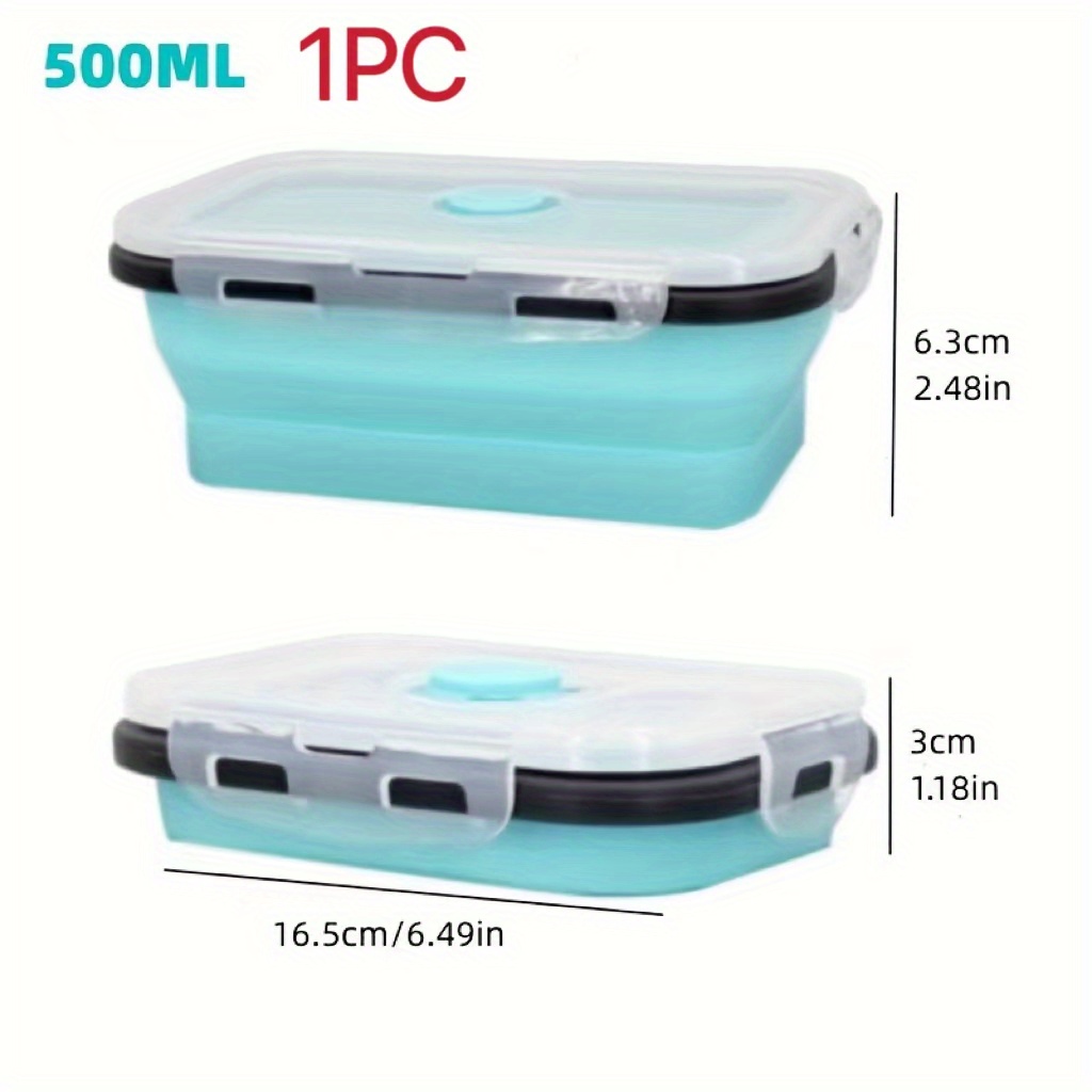 Silicone Collapsible Lunch Boxes Airtight Vacuum Seal, Food Storage  Containers With Lids, Freezer And Microwave Safe Food Containers For Fruit  Leftover Food Organization And Storage - Temu