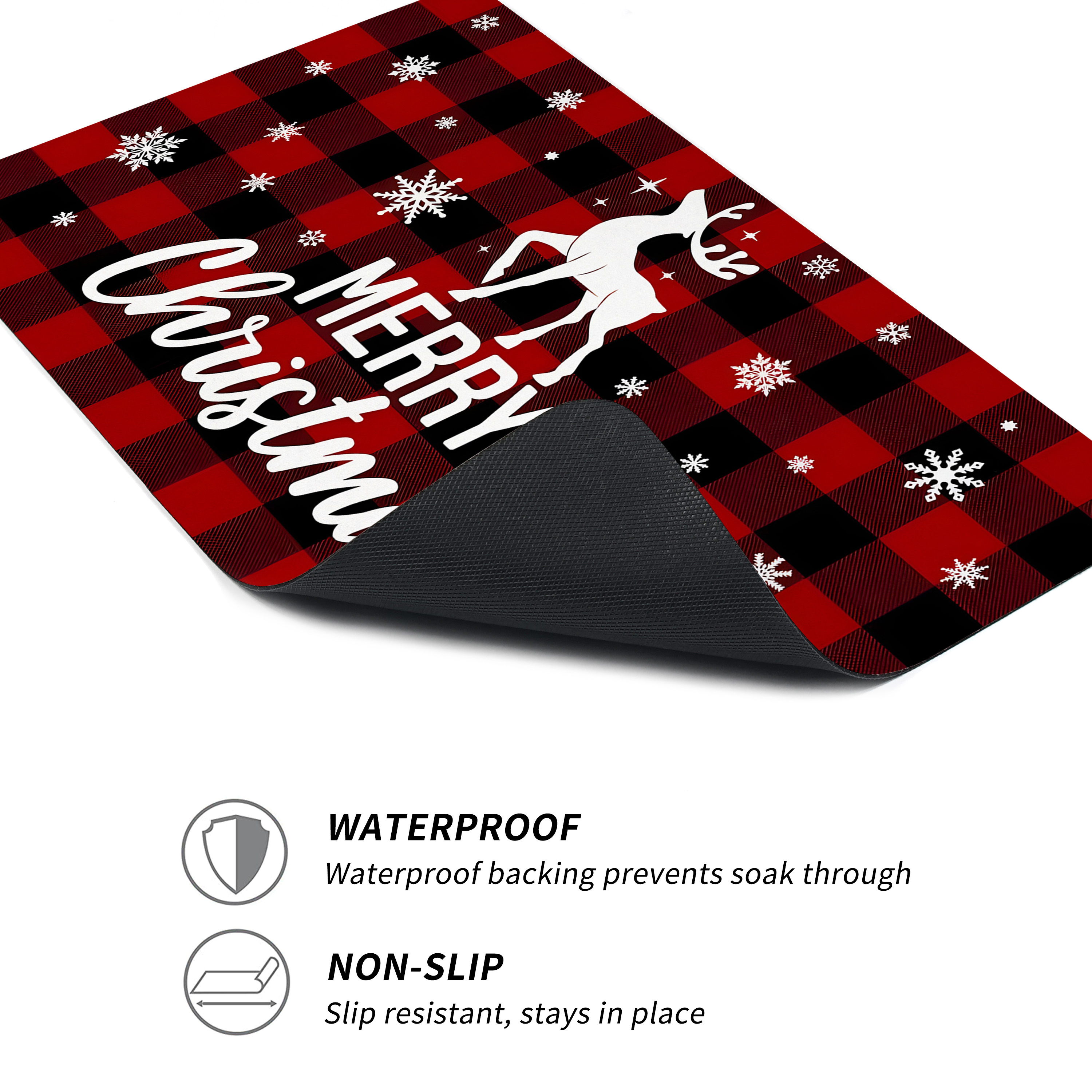 Modern Christmas Deer Pattern Door Mat, Ultra-thin Water-absorbent  Anti-slip Door Mat And Bathroom Mat, For Living Room Bedroom, Home Decor -  Temu