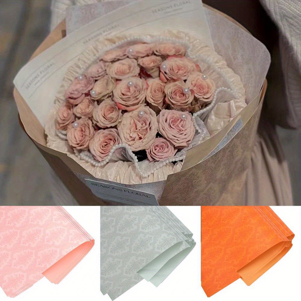 10Counts Vintage Flower Printed Floral Paper for Bouquets Wrapping