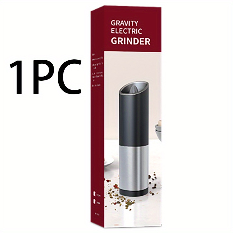 Rocyis Electric Salt and Pepper Grinder-Gravity Automatic Spice Mill Set-Battery  Powered w/LED Light