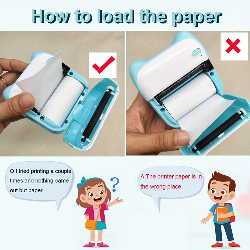 mini photo printer for iphone android 1000mah portable thermal photo printer for gift study notes work children photo picture memo details 4
