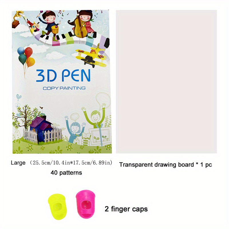 Plantillas de lápiz 3D (40 patrones), lápices 3D para niños, juego