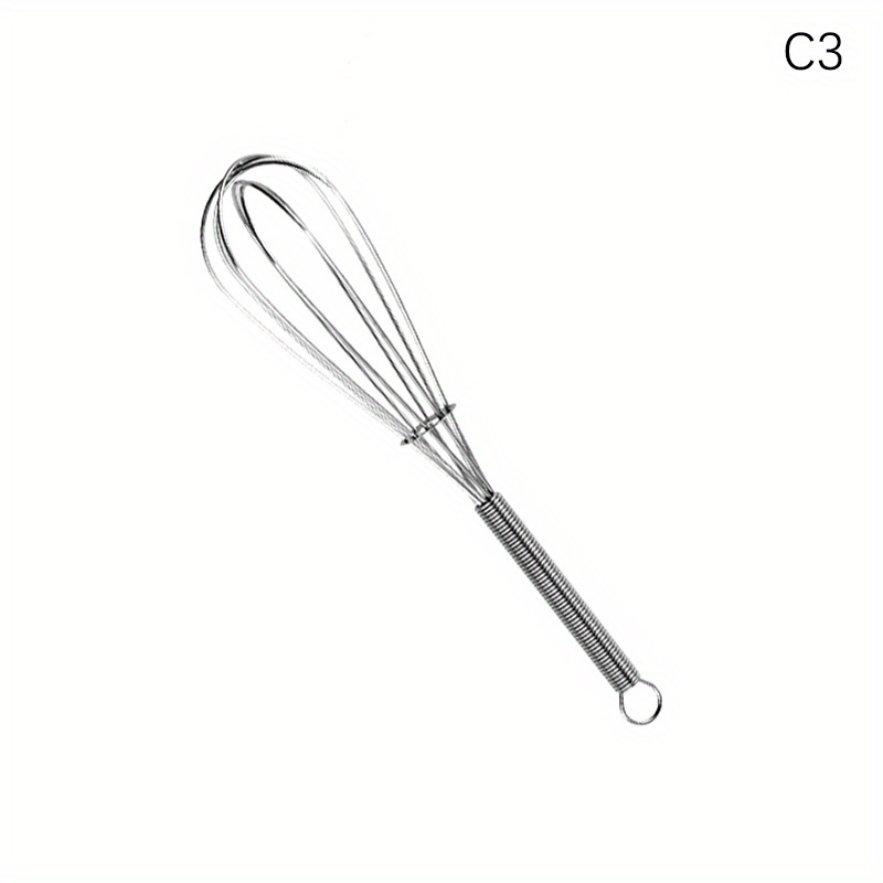 Stainless Steel Mini Manual Whisk Spring Handle Egg Whisk - Temu