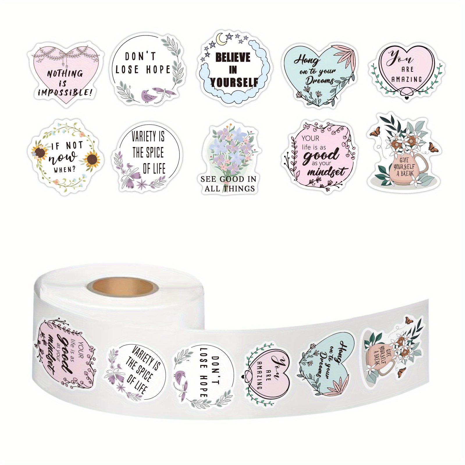 Christian Stickers Roll Inspirational Bible Verse - Temu