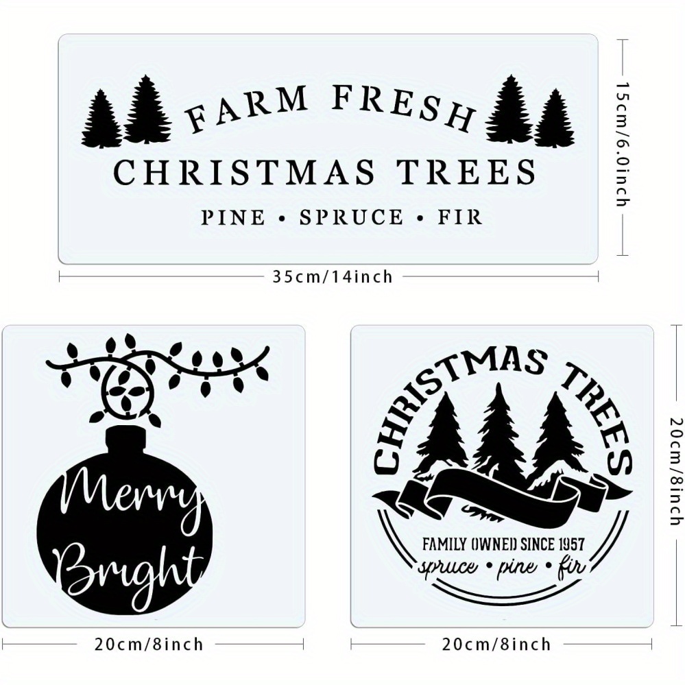 Farm Fresh Christmas Trees by StudioR12  Winter Farm Word Stencil - R –  StudioR12 Stencils