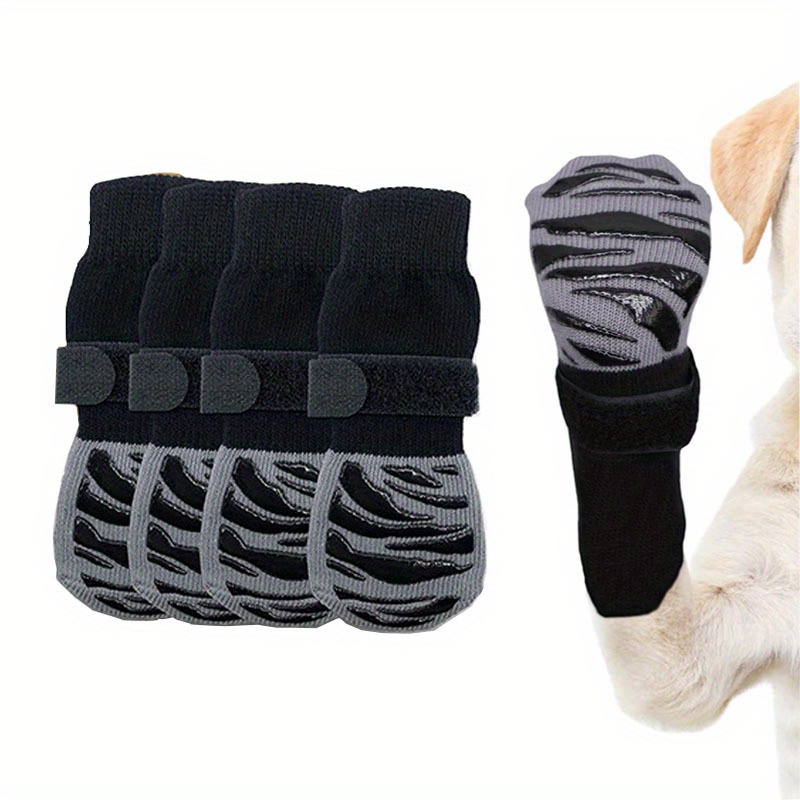 4 Pairs Dog Socks for Small Dogs, Anti Slip Dog Socks, Dog Grip Socks, Soft  Pet Puppy Doggie Socks to Prevent Licking, Non Slip Paw Protection for