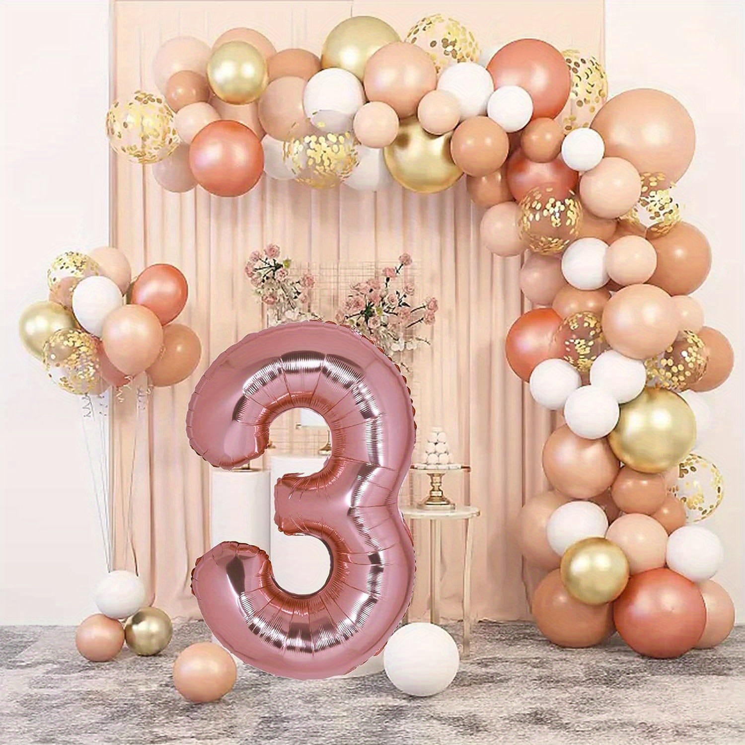 Palloncini Foil con numero in oro rosa da 40 pollici palloncini con elio a  cifre grandi decorazioni per matrimoni forniture per feste di compleanno  Baby Shower