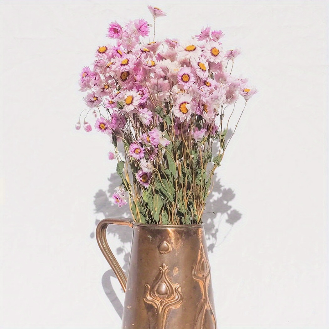 Dried Daisy Flowers Bouquet, 150+ Dry White Flowers, Artificial Sunflowers,  17'' Natural Gerber Daisies Arrangements for Farmhouse Vase Decor