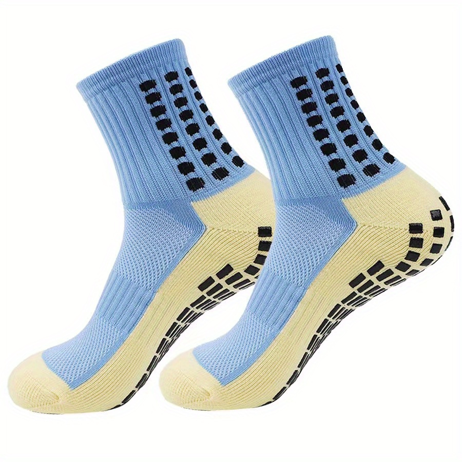 1pair Anti Slip Football Socks Women Non Slip Soccer Basketball Tennis  Sport Socks Grip Cycling Riding Socks, Shop Now For Limited-time Deals
