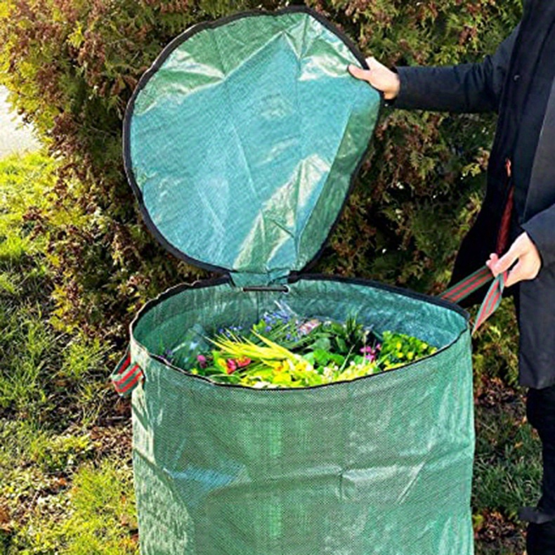Collapsible Portable Garden Waste Bags Plastic Heavy Duty Lawn Leaf Bag 72  Gal