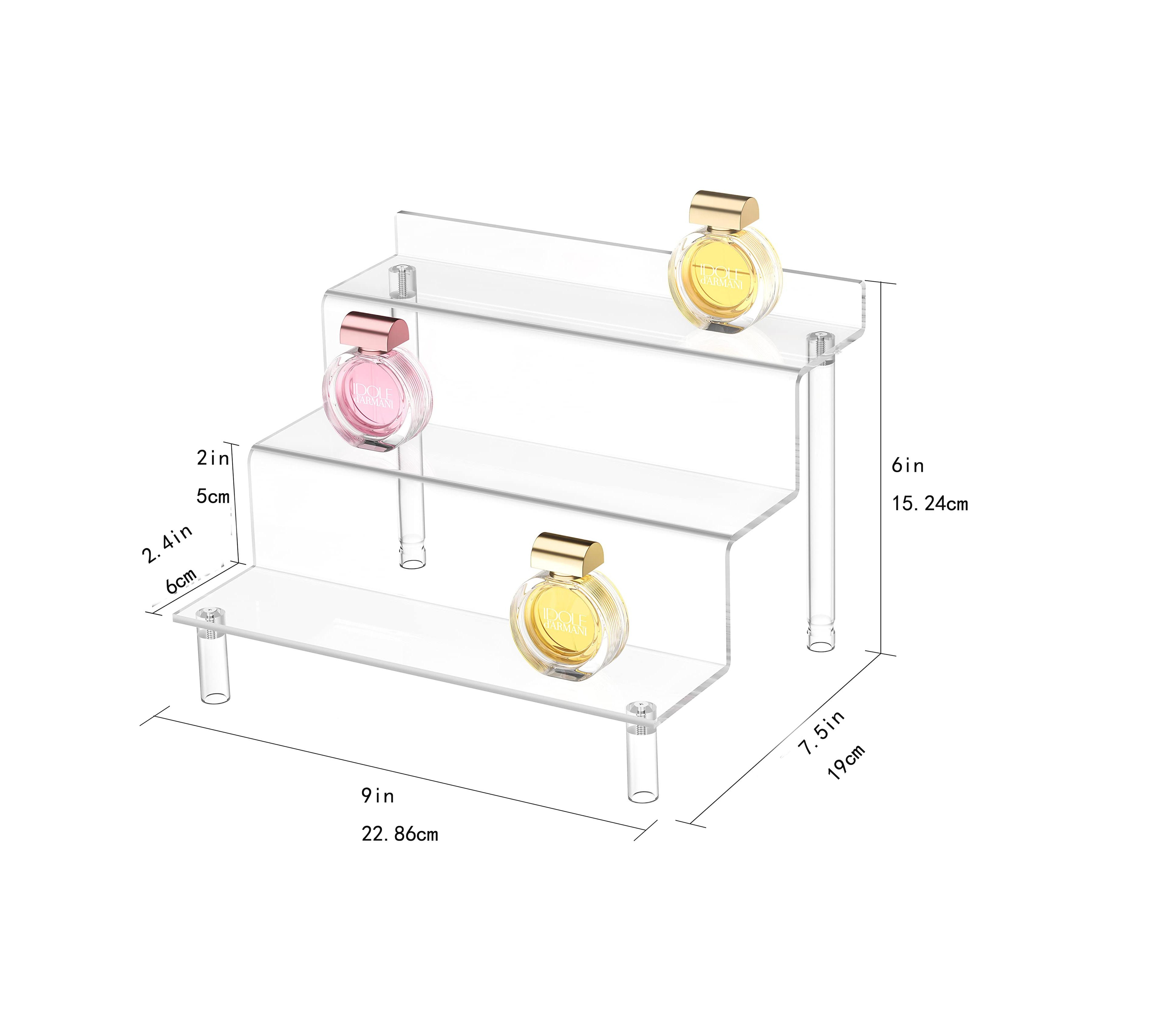 1pc acrylic transparent storage rack 4 tier perfume organizer cupcake display stand toys storage rack makeup tools organizer spice jar organizer home kitchen accessories details 4