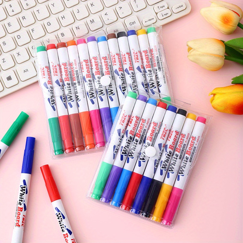 Colored Whiteboard Markers for Kids(12 color set) Washable/Erasable