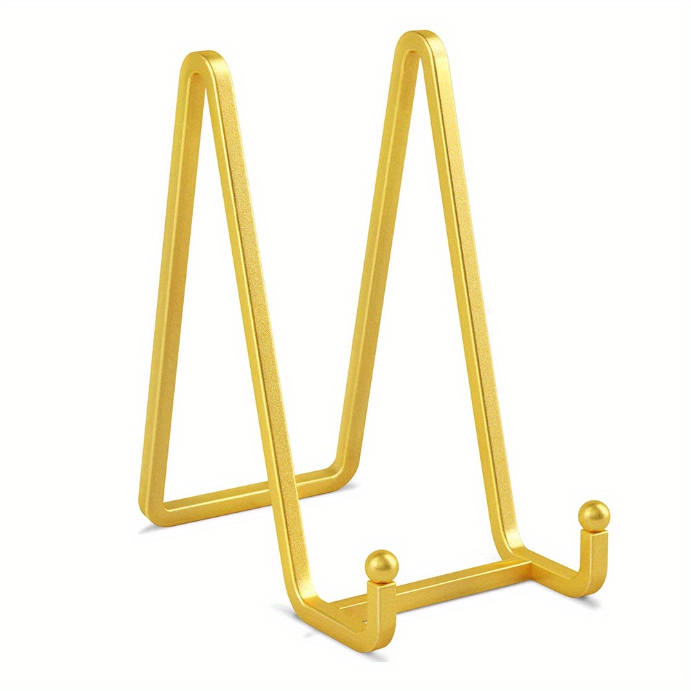  Beufee 2Pcs Plate Stands, Easel Plate Holder Display Stand Table  Easels for Display Gold Metal Wire Stand Decorative Bowl Stand for Pictures  : Home & Kitchen