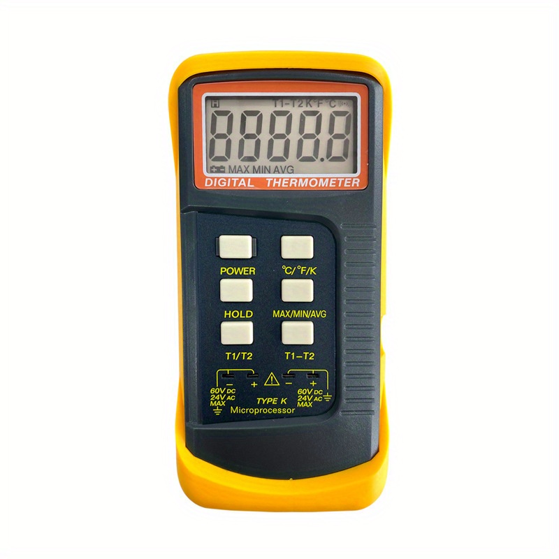 K Type Thermometer Thermocouple Dual Channel 2 Sensors & Probe Test-Meters
