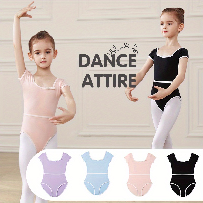 Estirable Cómodo Maillot Ballet Niñas 93.6% Algodón Traje - Temu Chile