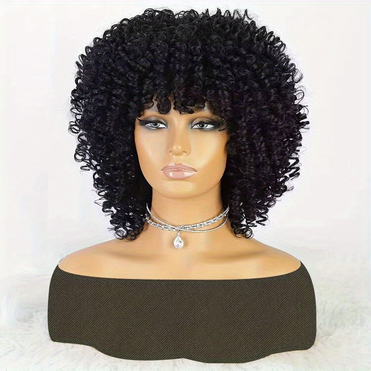 ANNIVIA Parrucche afro da donna nere ricce corte afro crespo parrucca anni ' 70 rimbalzanti enormi soffici parrucche sintetiche premium per cosplay e  quotidiani (arancione) : : Bellezza