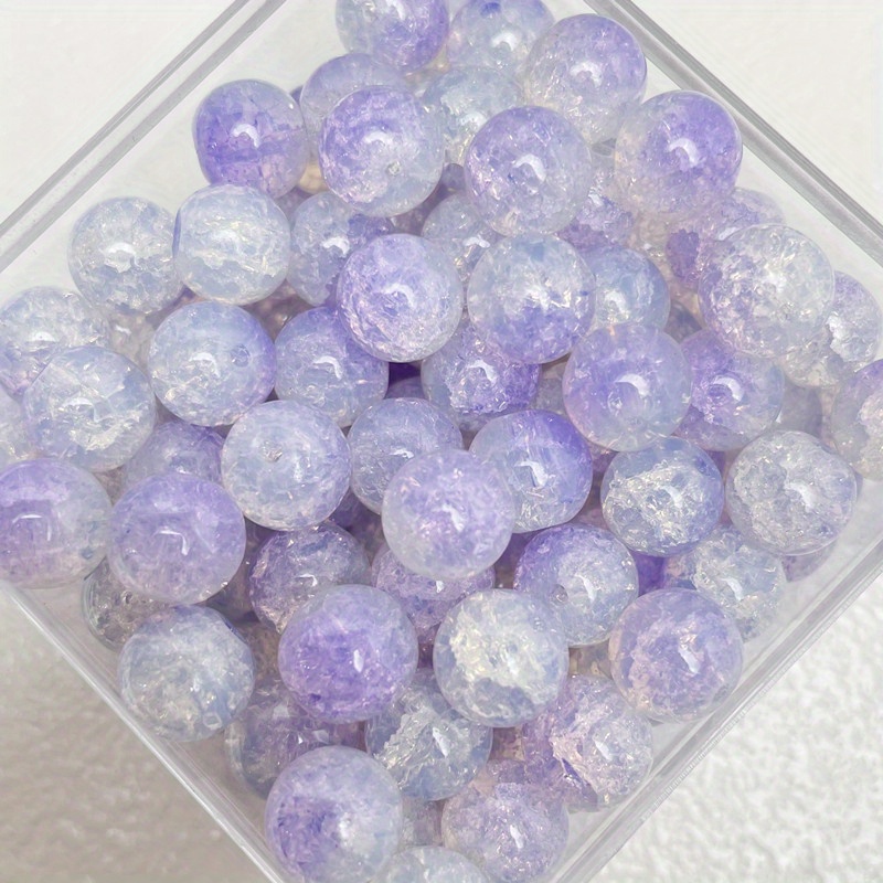 Glazed Glass Protein Chalcedony Beads For Jewelry Making Diy - Temu