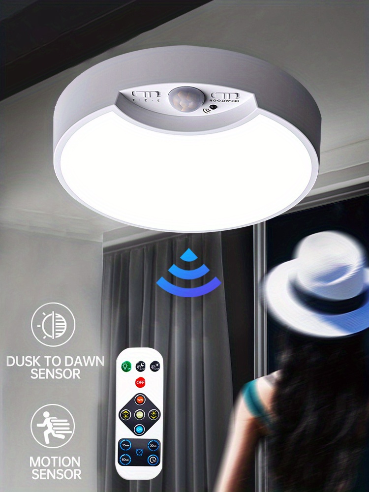 Motion sensor light with remote deals control