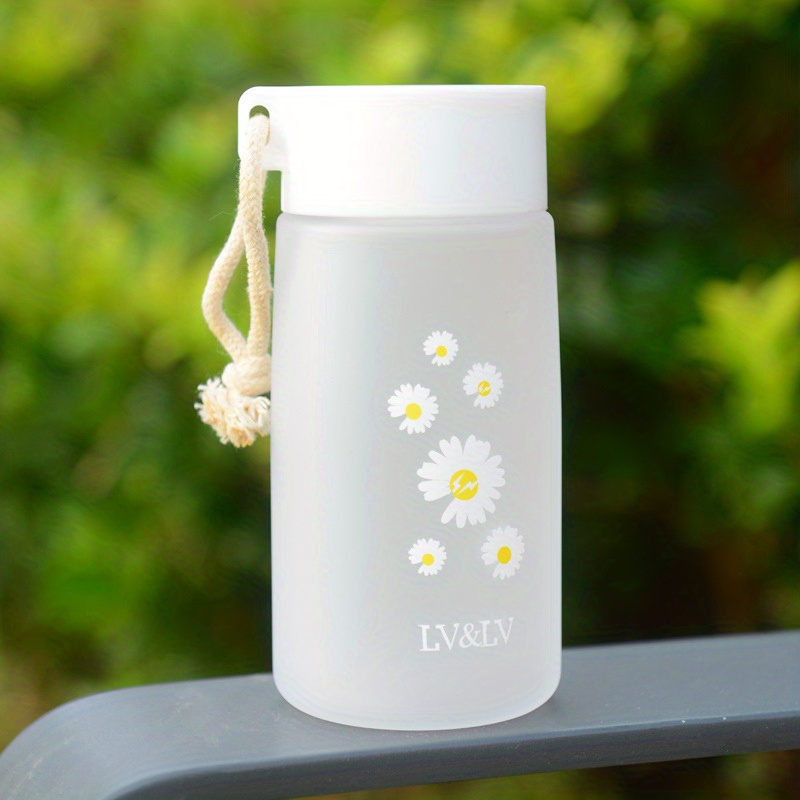 480ml Small Daisy Transparent Plastic Water Bottles BPA Free