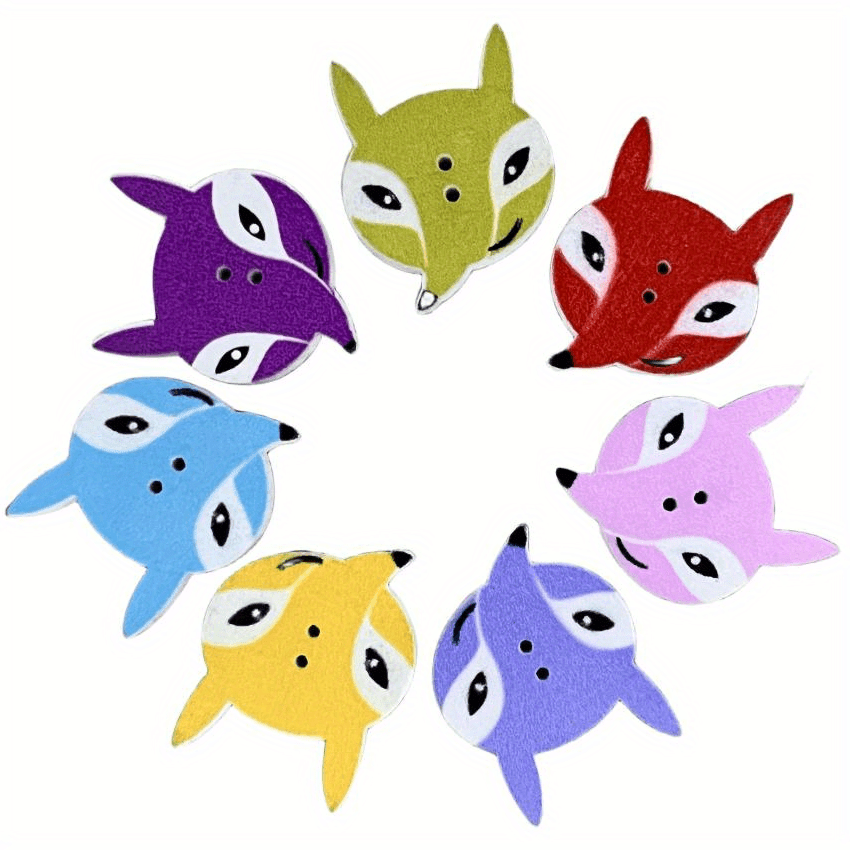 100 Stück Weihnachts Holzknöpfe - Bemalte Knöpfe Für Bastelarbeiten & Deko