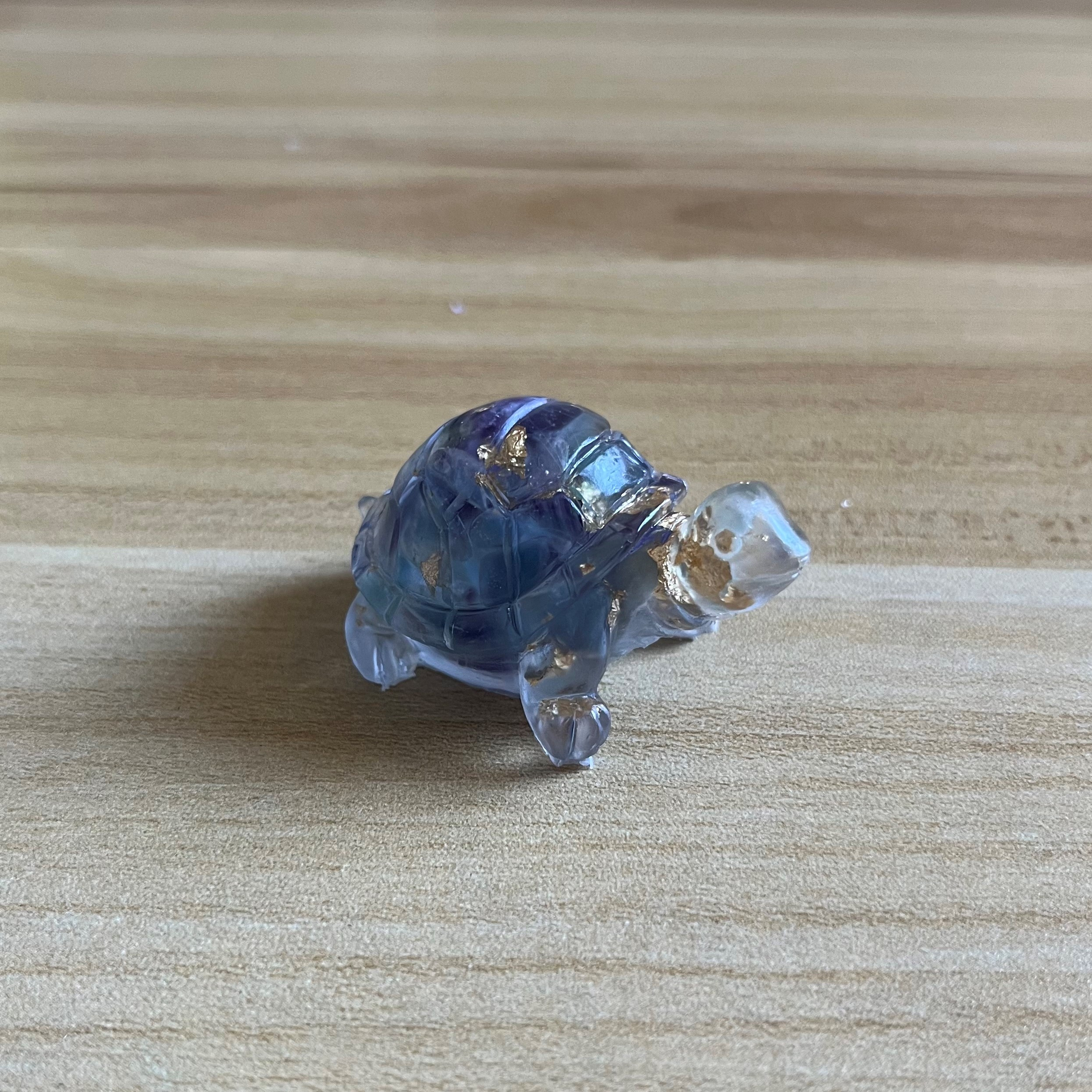 Natural Crystal Stone Crushed Stone Turtle Resin Crystal - Temu