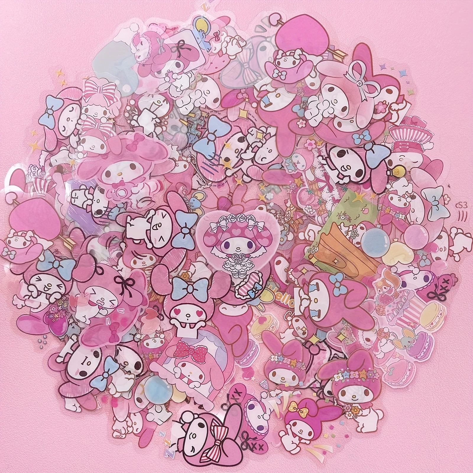 Pegatinas de conejo de dibujos animados lindas niñas de dibujos animados  conjunto de pegatinas Kawaii decoración