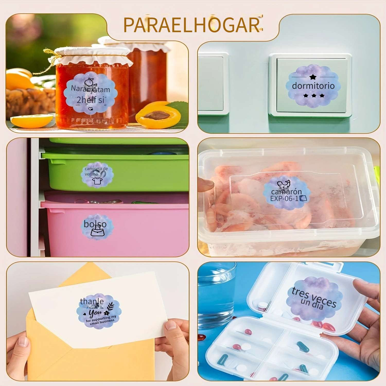 Tradineur - Pack de 420 etiquetas adhesivas redondas blancas E16C, pegatinas  auto-adhesivas para objetos, hogar, oficina, Ø13 x
