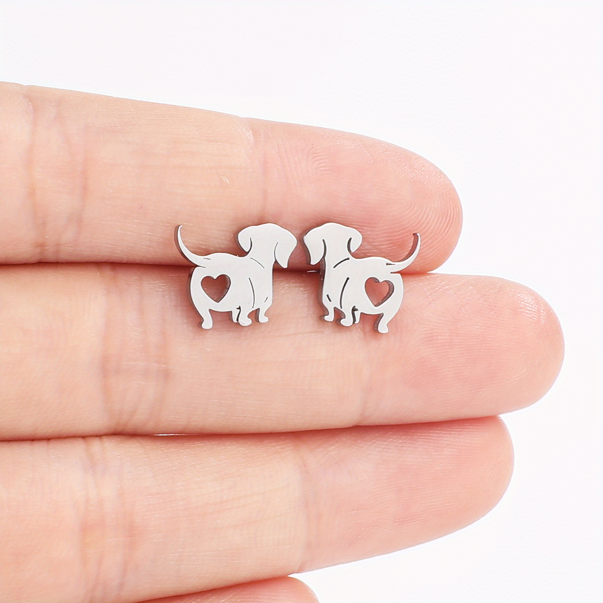 316 Men's Fashion Earrings, 316l Stainless -shaped Minimalist Personality Studs, European And American Cross-border Accessories