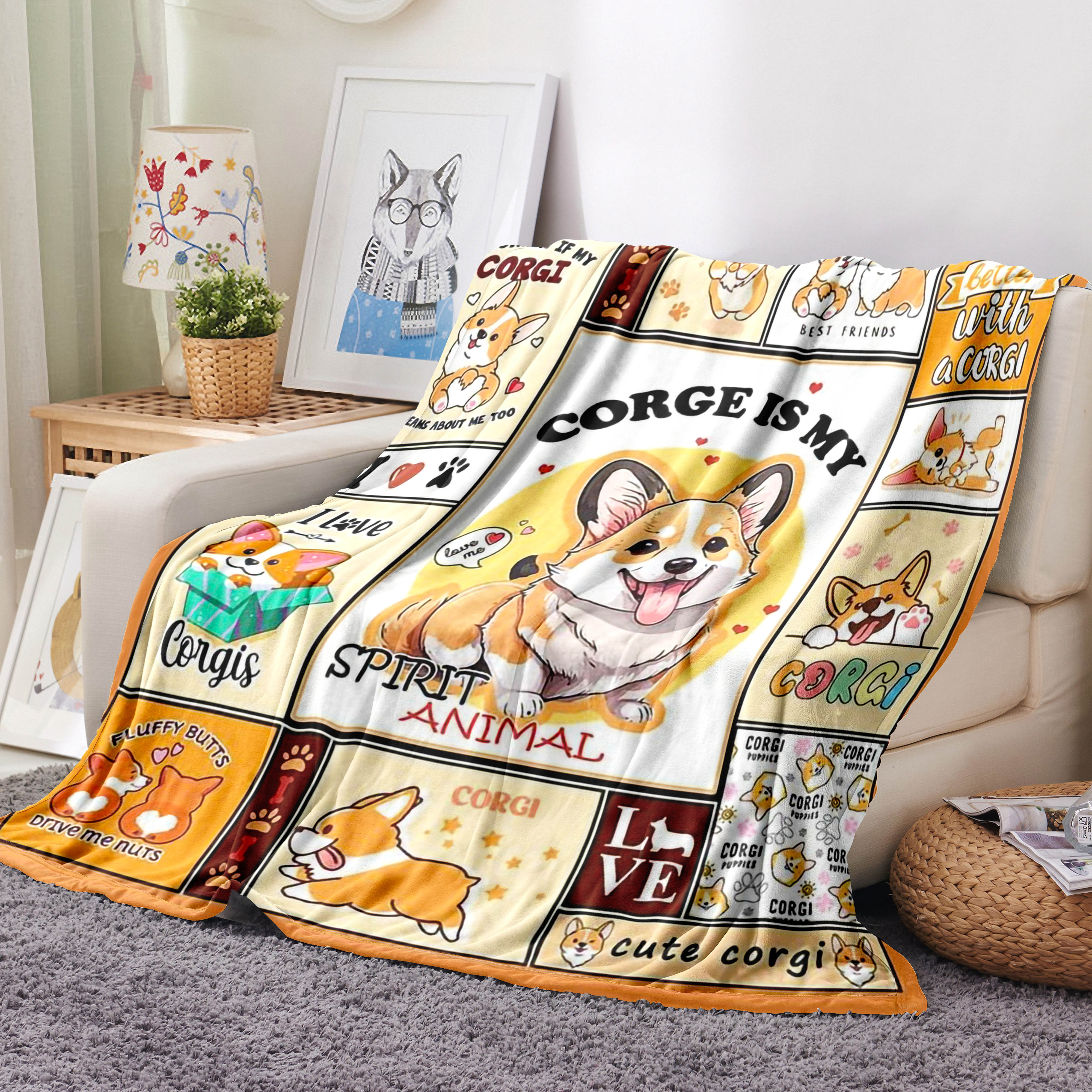 Corgi bedspread sale