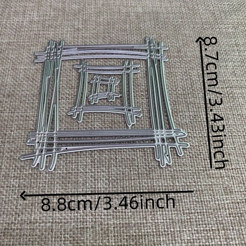 1pc Cross Square Frame Metal Cutting Dies Stencils For Diy Scrapbooking Decorative Handcraft Die Cutting Template Mold