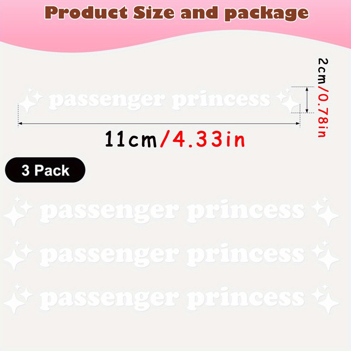 Passeggero Princess Star Car Mirror Sticker Decal Rear View Mirror Auto  Vehicle Vinyl Decor Sticker Car Interior Accessories