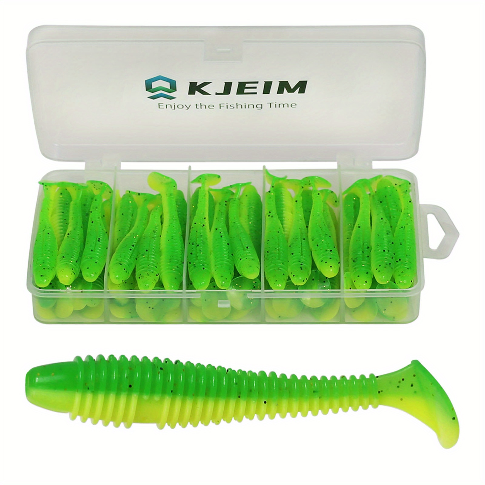 thkfish 30Pcs Paddle Tail Swimbaits 2 INCH Bicolor Soft Plastic Fishing  Lure Swim Baits for Crappie Bass Trout