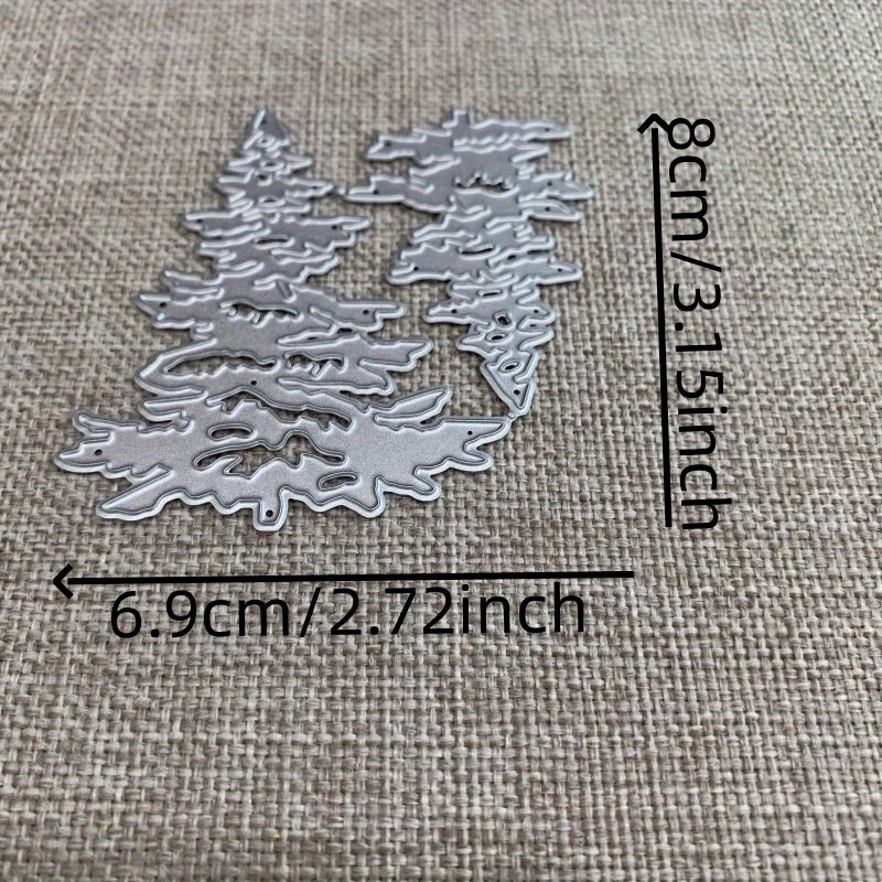 Image of Metal Cutting Dies In Of 2 Pine Trees For Scrapbooking And Decorative Crafts.