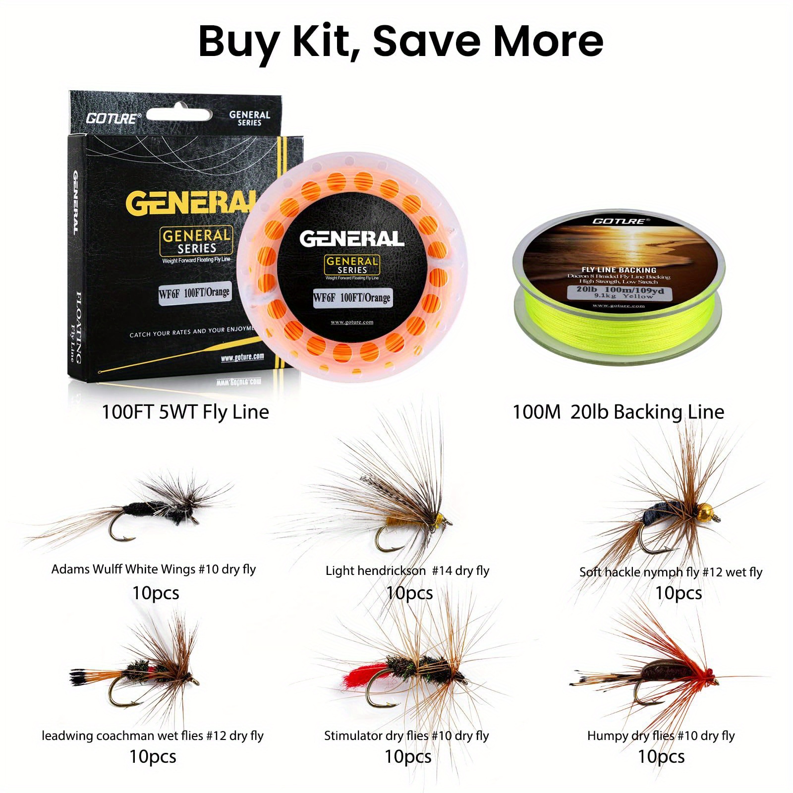 Fly Fishing Lure Kit Floating Fly Fishing Line Braided Fly - Temu