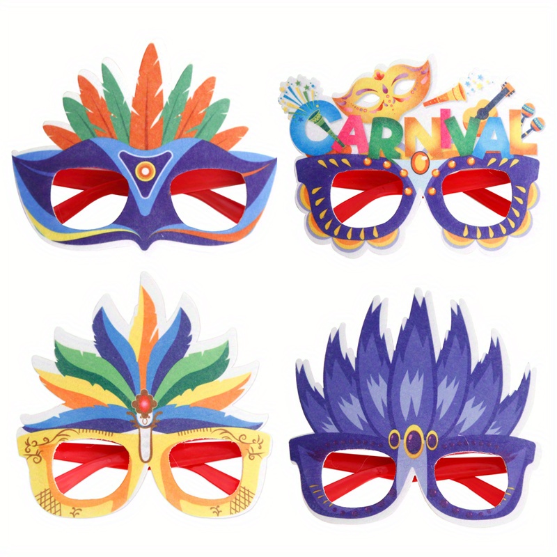 4 Uds. Nueva Decoración De Gafas De Carnaval Para Niña - Temu Chile