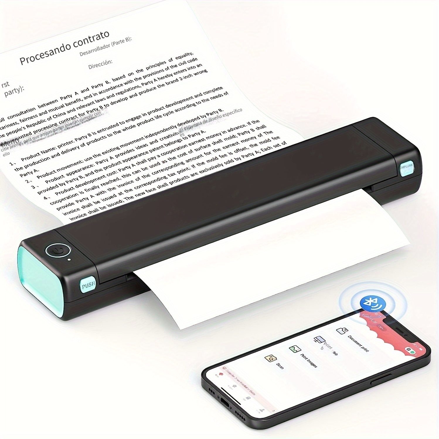 Phomemo Impresora portátil - Inalámbrica para viajes, compatible con iOS y  Android y laptop, mini Bluetooth móvil compatible con papeles de carta de