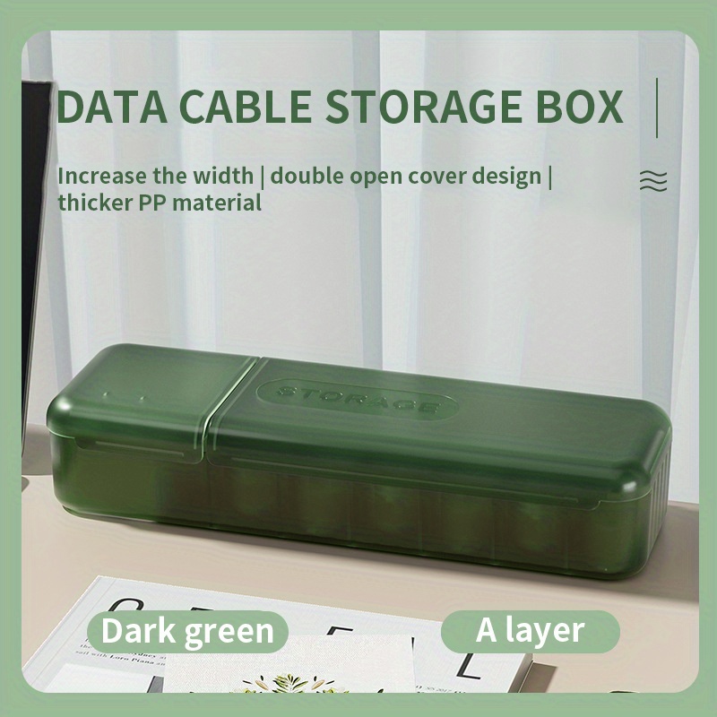 1 Caja Almacenamiento Cables Datos Plástico Caja - Temu Mexico