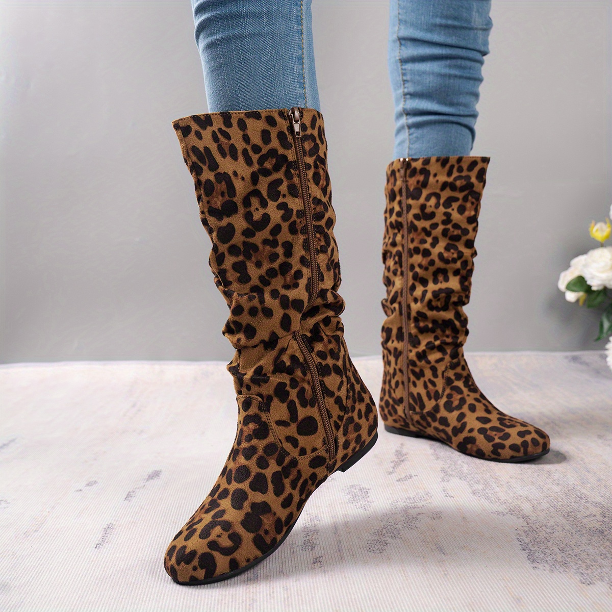 Botas largas animal discount print