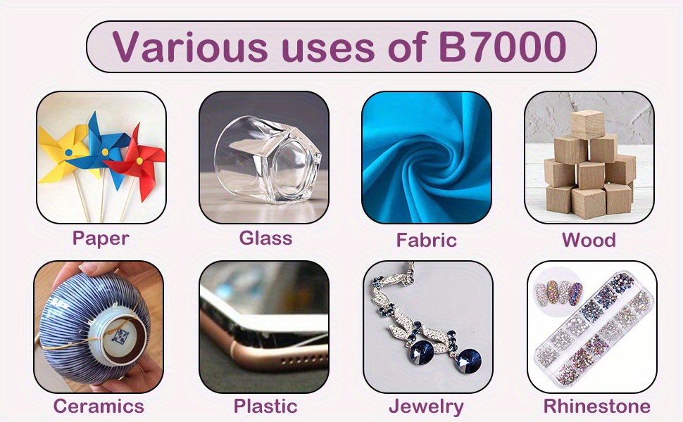 B7000 Rhinestones Glue for Crafts, 110ML 3.7fl.oz Clear B-7000 Super  Jewelry Glue Transparent Industrial Adhesive for Fabric Phone Repair  Jewelery