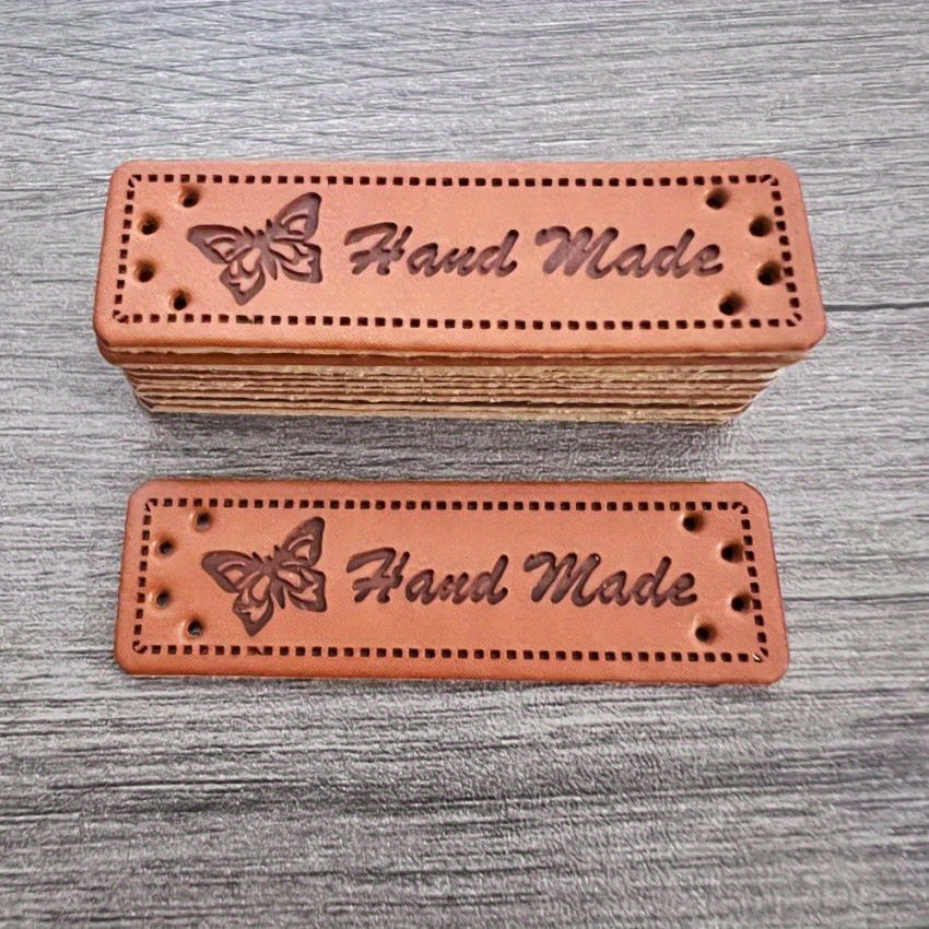 Handmade Leather Label Pu Leather For Hat Scarf Bag Leather - Temu