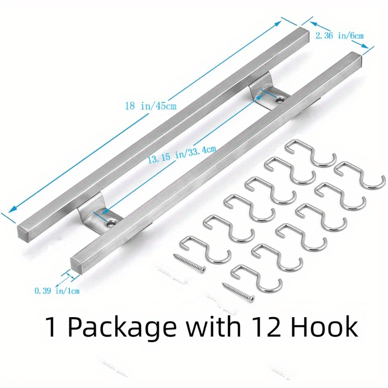 Magnetic Knife Holder for Wall 17 Inch, No Drilling black knife magnetic  strip with 3 Hooks, Strong Magnet Knife Holder strip, Magnetic Knife Rack  Bar