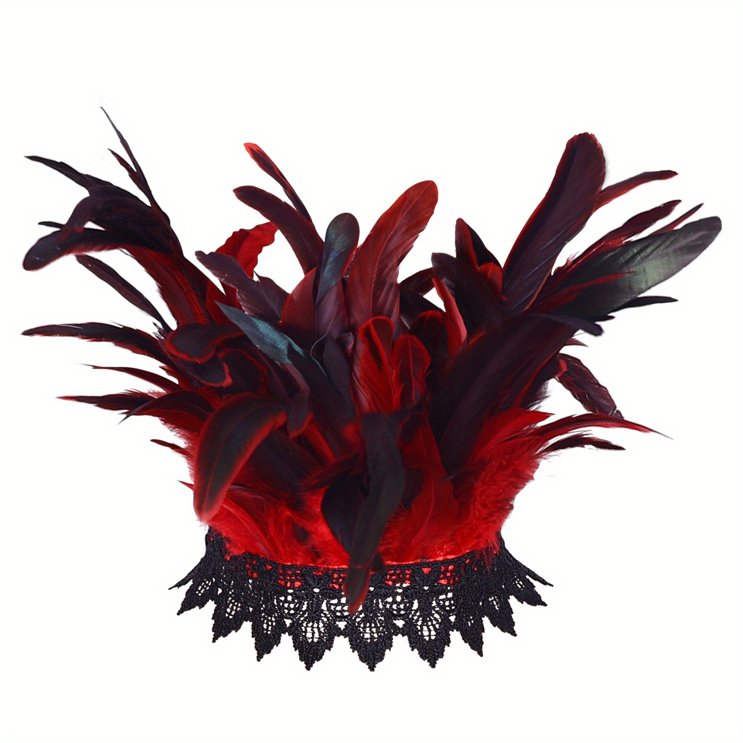 Gothic Faux Natural Feather Scarf Trendy Lace Decor Fake - Temu