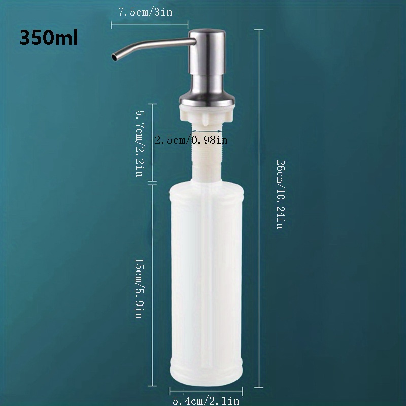 Dish Soap Dispenser for Kitchen Sink - Stainless Steel Pump and