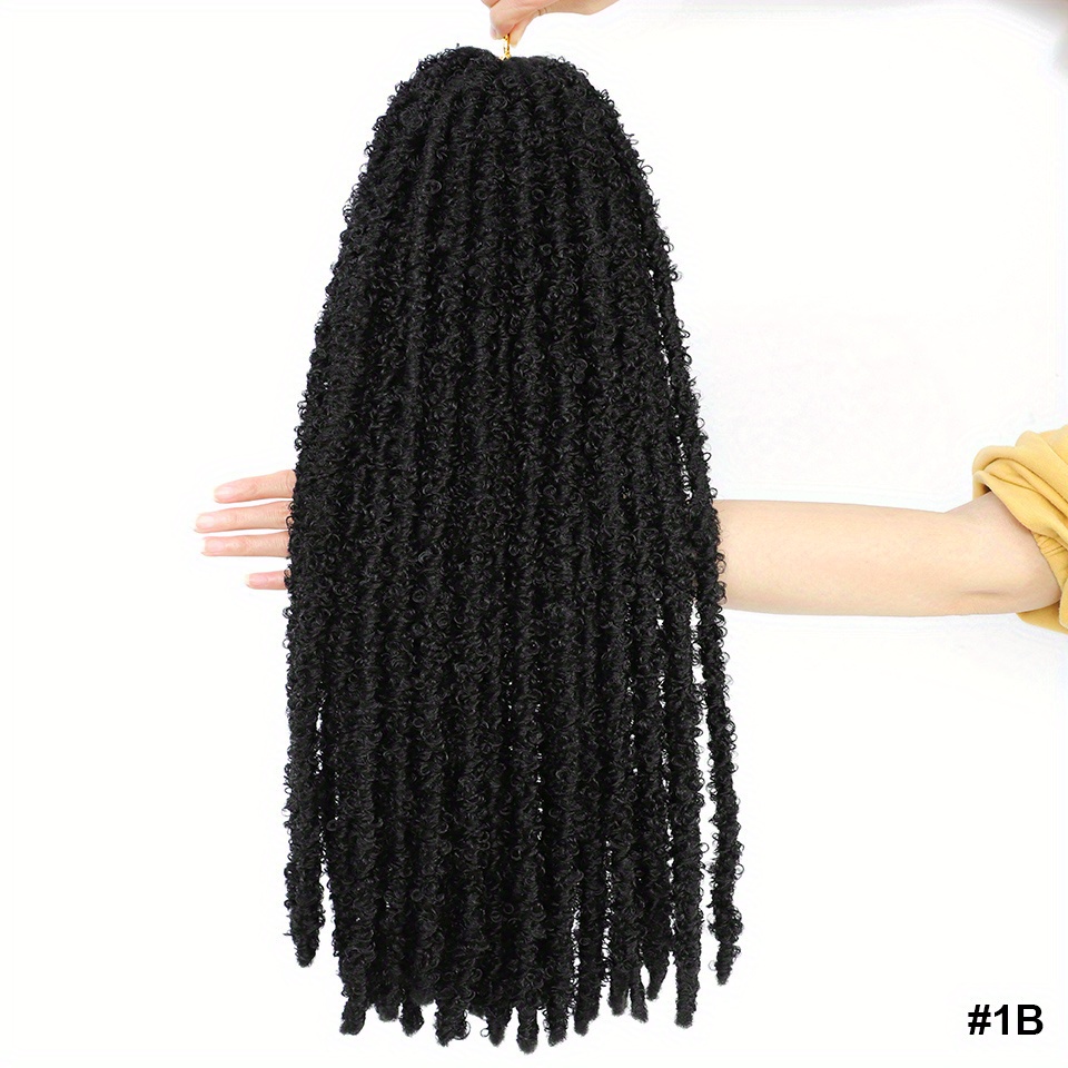 TEMU 10 Strands Locs Crochet Hair Extensions 24 Inch Locs Crochet Braids Pre Looped Soft Locs Ombre Synthetic Curly Braid Strand Afro Synthetic Hair Extensions For Women Halloween Christmas